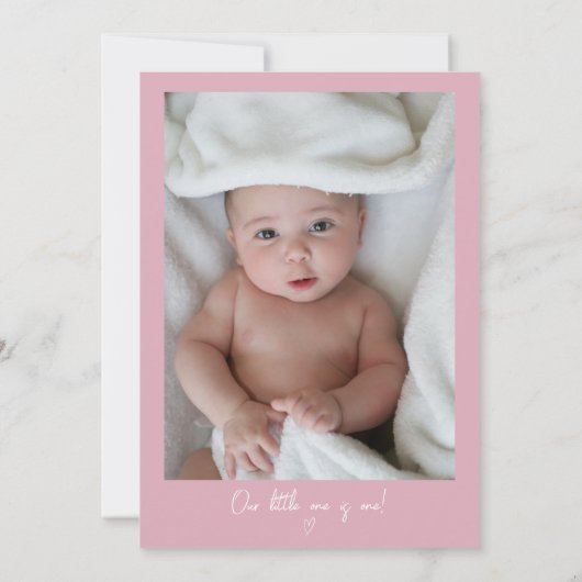 Is ze niet mooi is ze niet prachtig 1e verjaardag kaart (Achterkant)