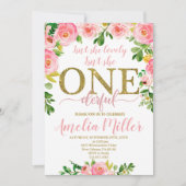 Is ze niet mooi jarig, meisjes eerste verjaardag kaart (Voorkant)