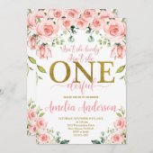 Is ze niet mooi, kleine juffrouw Onederful Verjaar Kaart (Voorkant / Achterkant)