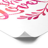 Is ze niet mooi roze waterverf print poster (Hoek)