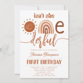 Is ze niet Onederful Boho Rainbow Sunshine Birthda Kaart (Voorkant)