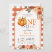 Is ze niet vernederend pompoen Sinaasappel Gingham Kaart (Voorkant)