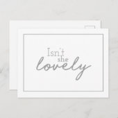 Is zij niet het liefdevolle geschreven Ontwerp van Briefkaart (Voorkant / Achterkant)