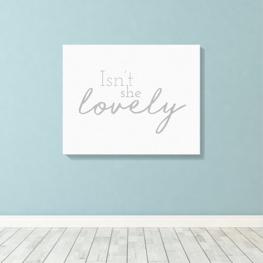 Is zij niet het liefdevolle geschreven Ontwerp van Canvas Afdruk (Insitu (Houten vloer))