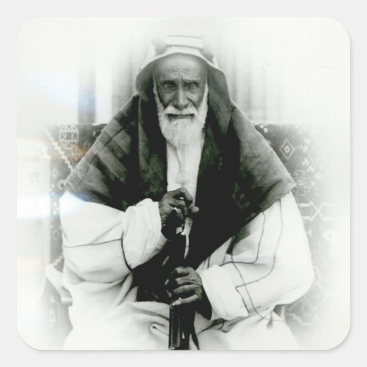 Isa Ibn Ali Al Khalifah Vierkante Sticker (Voorkant)