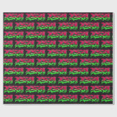 Isa Vorname Name Graffiti red green Cadeaupapier (Vlak)