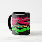 Isa Vorname Name Graffiti red green Tasse Mok (Voorkant links)