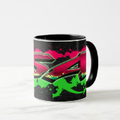 Isa Vorname Name Graffiti red green Tasse Mok (Voorkant rechts)