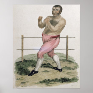Isaac Bitton, gegraveerd door P. Roberts, publicee Poster