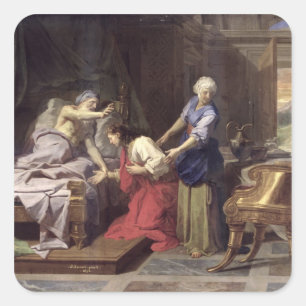 Isaac Blessing Jacob, 1692 Vierkante Sticker