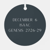 Isaac Blessing Jacob Advent Jesse Tree Metalen Ornament (Achterkant)