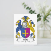 Isaac Family Crest Briefkaart (Staand voorkant)