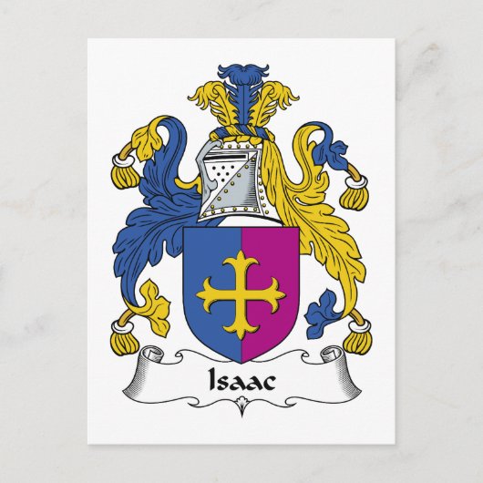 Isaac Family Crest Briefkaart (Voorkant)