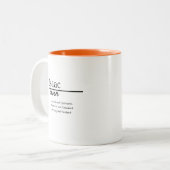 Isaac, jongen gepersonaliseerde naam definitie tweekleurige koffiemok (Voorkant links)