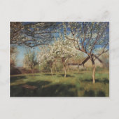 Isaac Levitan- Apple-bomen in bloesems Briefkaart (Voorkant)