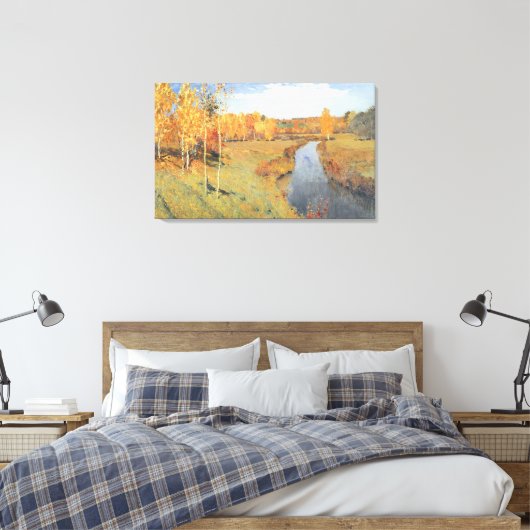 Isaac Levitan Golden Autumn Canvas Afdruk (Insitu (Slaapkamer))