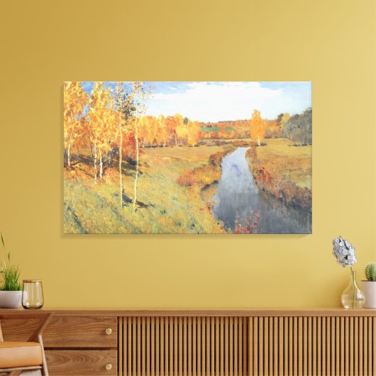 Isaac Levitan Golden Autumn Canvas Afdruk (Insitu (Woonkamer))