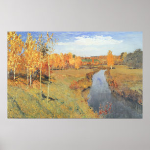 Isaac Levitan Golden Autumn Poster