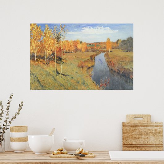 Isaac Levitan Golden Autumn Poster (Keuken)