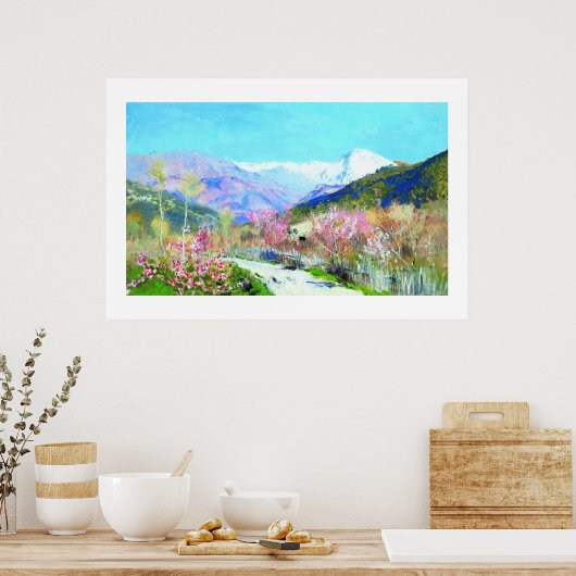 Isaac Levitan. "Springtime"-verf Poster (Keuken)