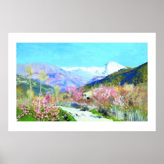 Isaac Levitan. "Springtime"-verf Poster (Voorkant)