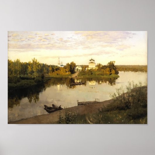 Isaac Levitan- Vesper chimes Poster (Voorkant)