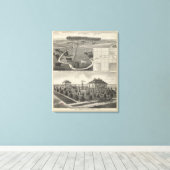 Isaac Mulholland Ranch en Residence, Kansas Canvas Afdruk (Insitu (Houten vloer))