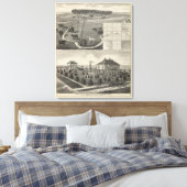 Isaac Mulholland Ranch en Residence, Kansas Canvas Afdruk (Insitu (Slaapkamer))