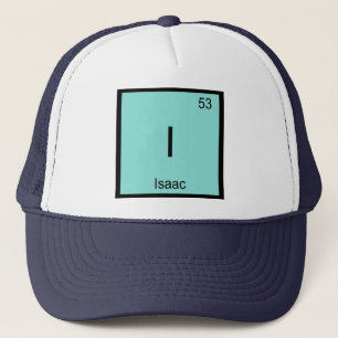 Isaac Naam Chemie Element Periodiek Systeem Trucker Pet
