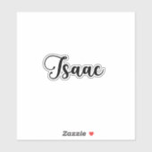 Isaac Naam - Handgeschreven kalligrafie Sticker (Vel)