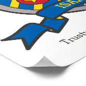 Isaac-naam: poster-afdruk voor jongens poster (Hoek)