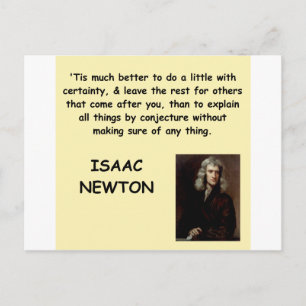 isaac newton briefkaart