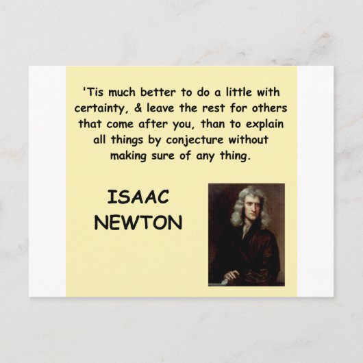 isaac newton briefkaart (Voorkant)