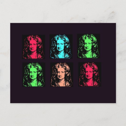 Isaac Newton Collage Briefkaart (Voorkant)