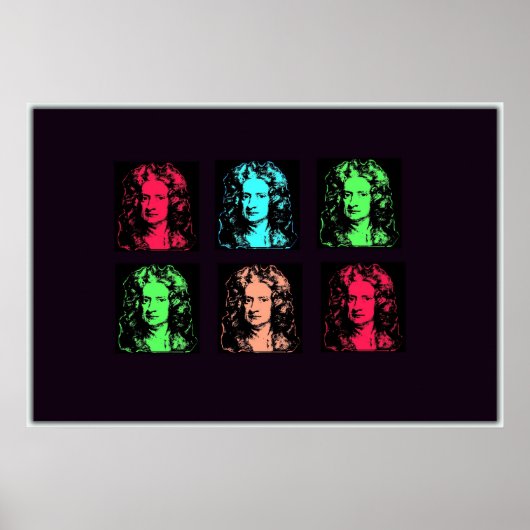 Isaac Newton Collage Poster (Voorkant)