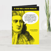 Isaac Newton Funny 2020 Wiskunde Probleem Citaat B Feestdagen Kaart (Voorkant)