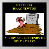 isaac newton grap poster (Voorkant)