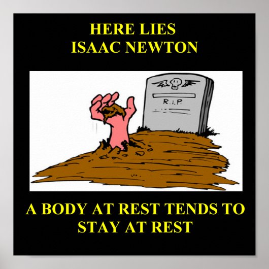 isaac newton grap poster (Voorkant)