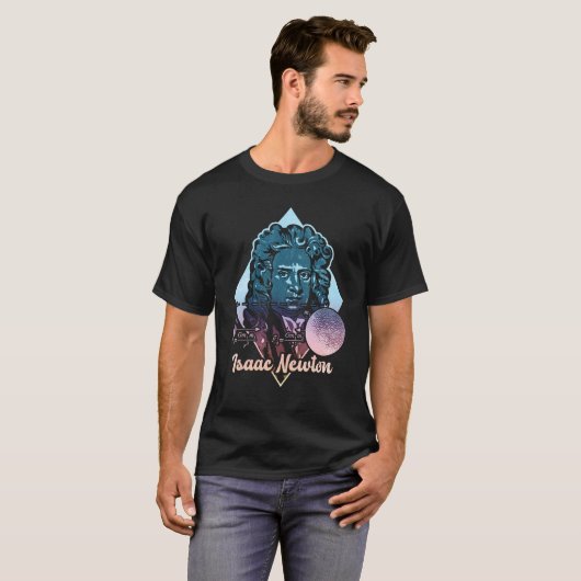 Isaac Newton Gravitatie Natuurkunde Wetenschap T-shirt (Voorkant volledig)