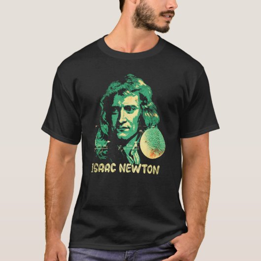Isaac Newton Gravitation Physicist Physics Science T-shirt (Voorkant)