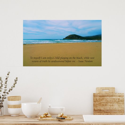 Isaac Newton ISPIRATIONAL QUOTATION Poster (Keuken)