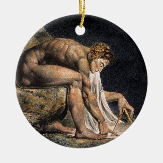 Isaac Newton Keramisch Ornament (Voorkant)