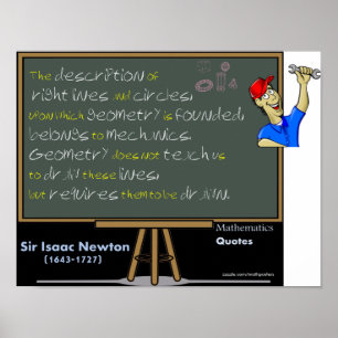 Isaac Newton Mathematics poster