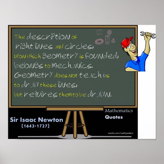 Isaac Newton Mathematics poster (Voorkant)