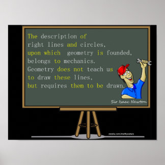 Isaac Newton Mathematics poster