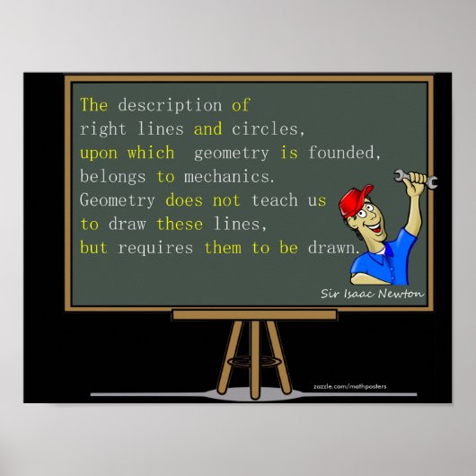 Isaac Newton Mathematics poster (Voorkant)