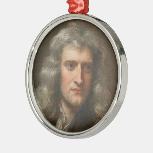 Isaac Newton Metalen Ornament (Links)
