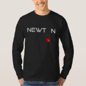Isaac Newton Physicist Mathematician Gravity Apple T-shirt (Voorkant)