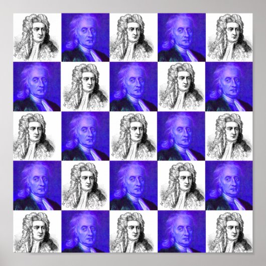 Isaac Newton pop art Poster (Voorkant)
