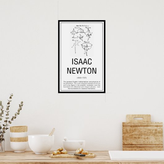 Isaac Newton Poster (Keuken)